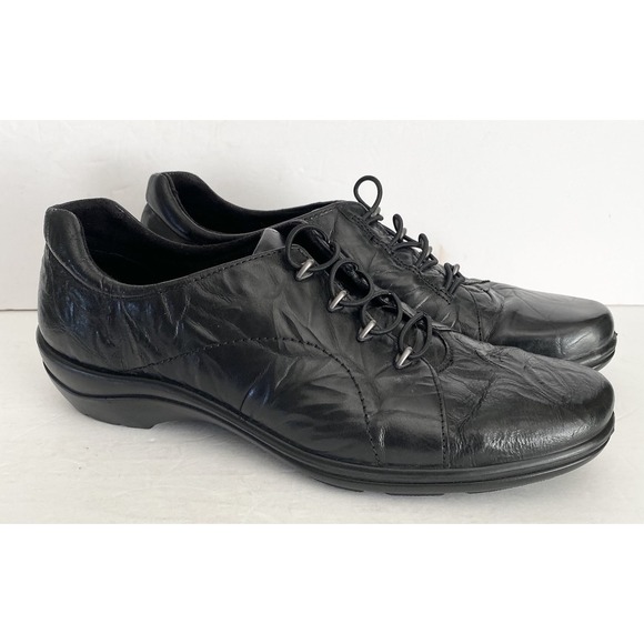 Romika Men's Sz 43 = 9.5 10 US Cassie 42 Slip On Leather Shoes Black Germany EUC - Picture 1 of 11